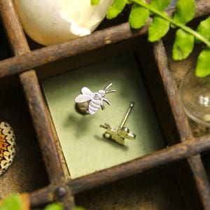 Abeille - Pucettes insecte en argent