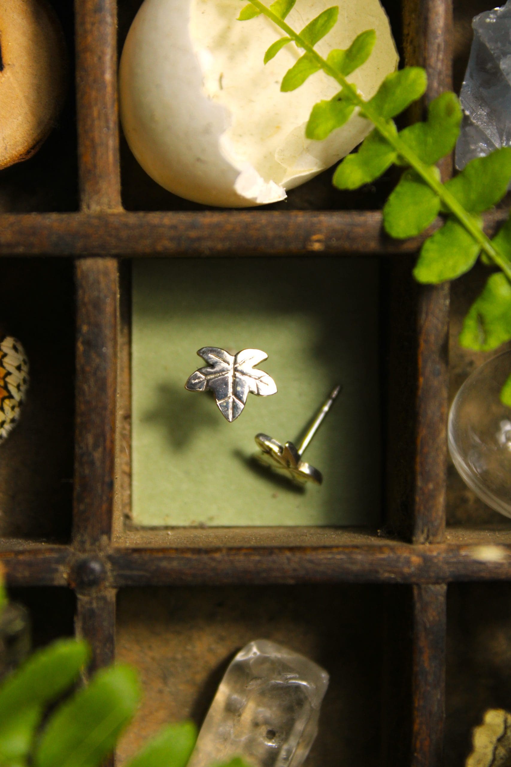 Lierre - Pucettes feuille en argent – Image 2