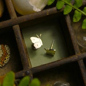 Papillon - Pucettes insecte en argent