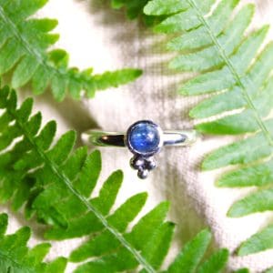 Bague Bourgeon - Argent massif & Cyanite