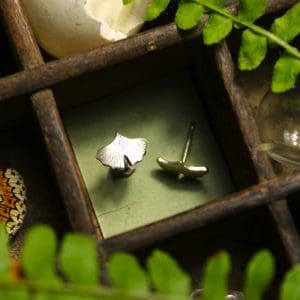Gingko - Pucettes feuille en argent